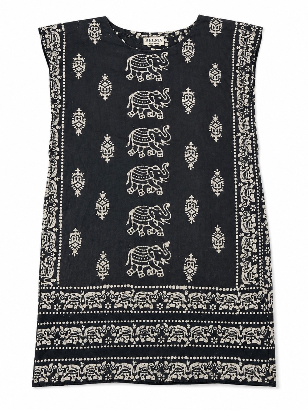 Belma New York Cotton Caftan Kaftan Dress India Elephant Print Boho